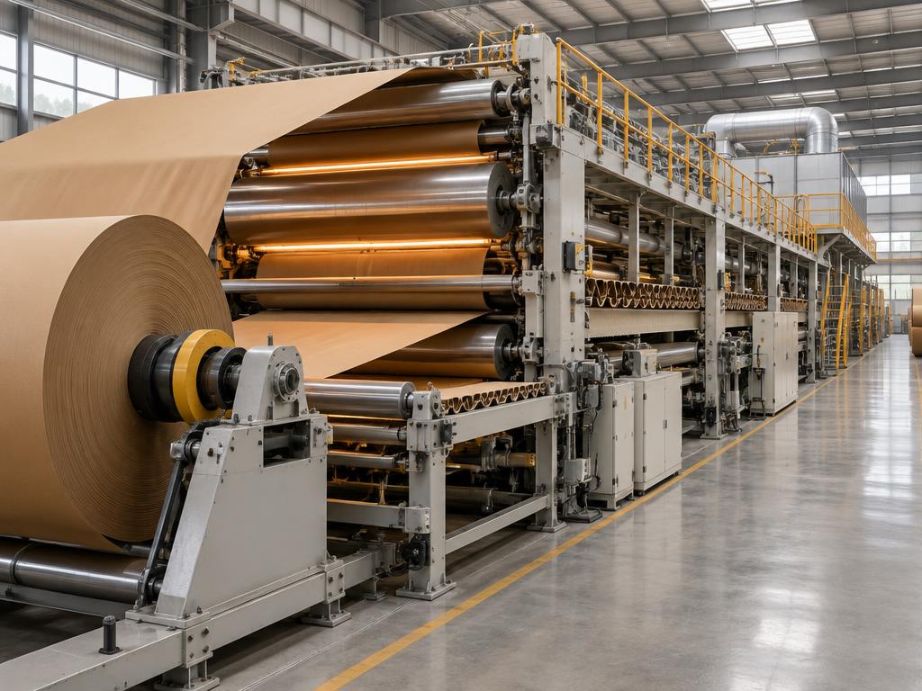 Representative visual of the automatic 5-ply corrugation line