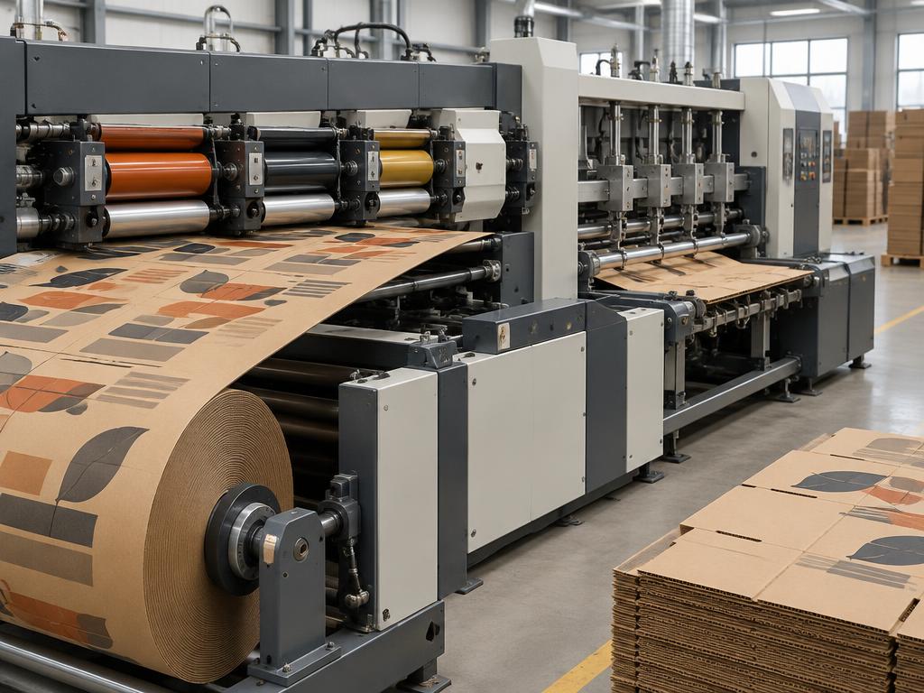 Representative visual of the printer slotter converting line